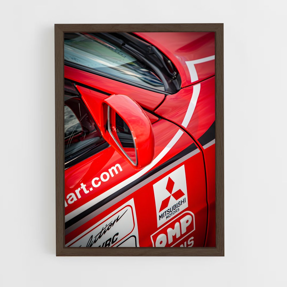 Poster Rallye Rouge – affiche Mitsubishi (vue 5)